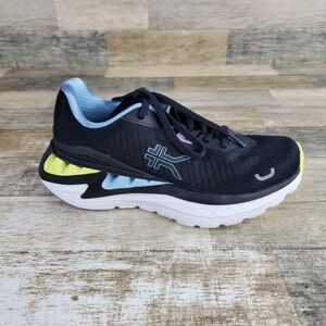 KURU Triple Max Ion Womens Shoe Sz 6.5 M Running Jet Black Multi Lace Up Sneaker